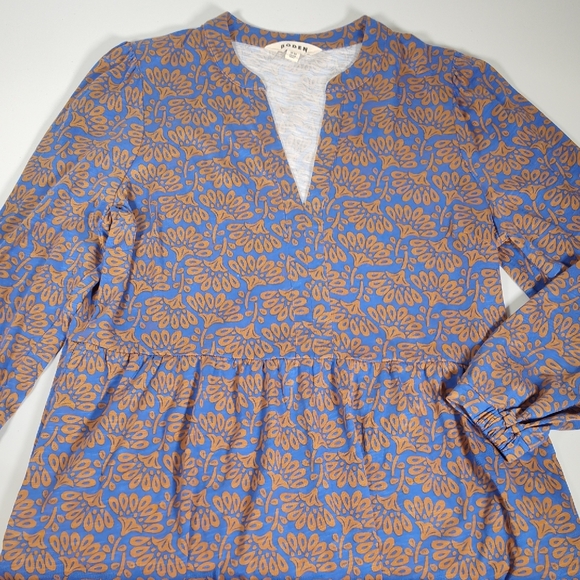 Boden Naomi Relaxed Jersey Dress Gingerbread, Dandelion Sprig 14 - Picture 6 of 13